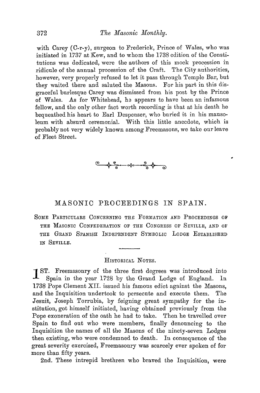 The Masonic Monthly: 1882-12-01 - Masonic Proceedings In Spain.